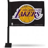 Bandera de coche unisex de la NBA Bandera de Los Angeles Lakers con mástil incluido