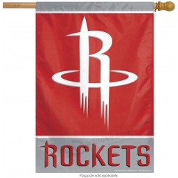benutzerdefinierte hochwertige Houston Rockets offizielle NBA-Bannerflagge
