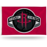 NBA Houston Rockets Global Logo 3-Foot bij 5-Foot Enkelzijdige Banner Vlag met Grommets