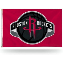 NBA Houston Rockets globales Logo 3 Fuß mal 5 Fuß einseitige Bannerflagge mit Ösen