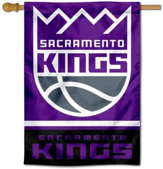 Bandera de la bandera de la bandera de la casa de doble cara de los reyes de Sacramento de alta calidad personalizada