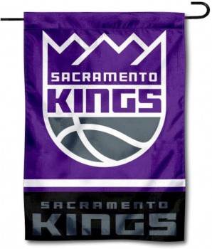 맞춤형 고급 Sacramento Kings 양면 정원 깃발