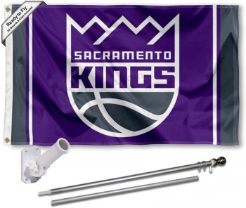 Sacramento Kings Flag Pole e set di staffe di montaggio