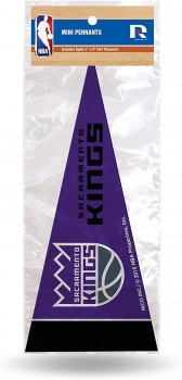 NBA Sacramento Kings Flag Unisexe 8 pièces 4 pouces par 9 pouces Mini fanion classique décor ensemble