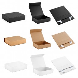 Luxus schwarzes buch geformte starre Karton faltbare Geschenkbox individuell bedrucktes Papier Clamshell magnetische Geschenkbox