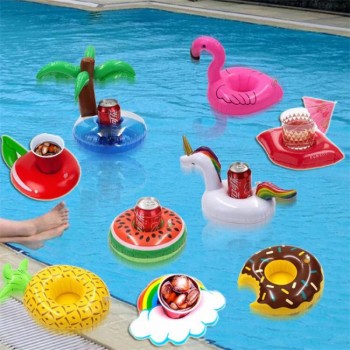 Piscina portabicchieri gonfiabile personalizzare stampa acqua piscina galleggiante giocattoli Nuoto Anello Partito Tazza titolare piscina galleggiante