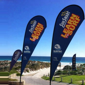 event werbung strand flying banner / tear drop flag / outdoor teardrop beach banner