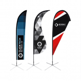 Publicité extérieure plage tear drop drapeau, drapeau plume