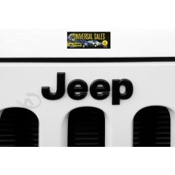 JEEP WRANGLER NERO OPACO EMBLEMA GRIGLIA BADGE ANTERIORE MOPAR OEM NUOVO