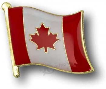 Bandiera nazionale Viaggio internazionale Piccoli perni smalto fatto souvenir in metallo per cappello vestiti zaino (Canada)