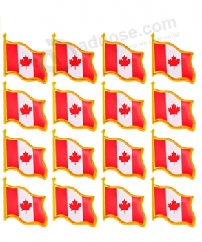 Confezione da 20 Spilla Bandiera Canadese Bandiera Nazionale Canadese Spille Smalto In Metallo Souvenir Uomo Donna Patriottico
