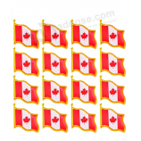 Paquete de 20 alfileres de la bandera de Canadá Bandera nacional canadiense Alfileres de solapa Esmalte Hecho de Metal Souvenir Hombres Mujeres Patriótico
