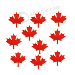 Rhungift 10 Pack Proudly Canada Pins Maple Leaf Jewelry Quality Gold Enamel Canadian National Flag Lapel Pins