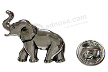 Silver Toned Elephant Lapel Pin