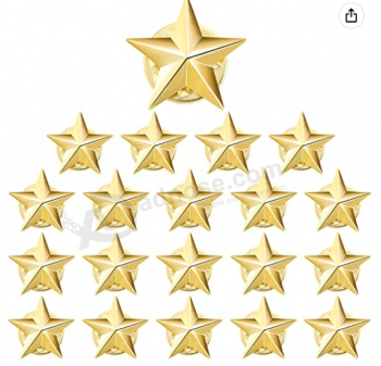 Hicarer 20 pièces étoile insigne or épinglette pour le 4 juillet Memorial Day Veterans Day (0,63, 0,79 pouce)
