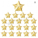 Pin de solapa dorada Hicarer 20 Pieces Star Badge para el Día de los Veteranos del 4 de julio (0.63, 0.79 pulgadas)