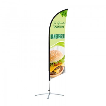 Outdoor Swooper Feather Banner Vliegende Langs de Weg Vlag Strand Poster