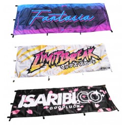 Outdoor Indoor 180x60cm A Buon Mercato Sublimazione Digitale Logo Stampa Cotone Poliestere Tessuto Personalizzato Nobori Bandiere e Striscioni