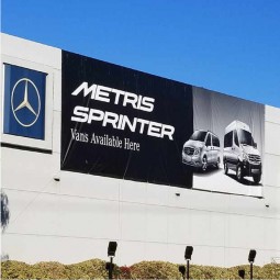Banners de vinilo de exterior de gran formato personalizados con ojales