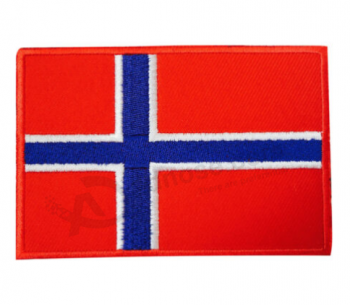 Norvegia Bandiera Nazionale Ricamato Patch Ferro su Cucire Su Distintivo Per Vestiti Borsa ecc