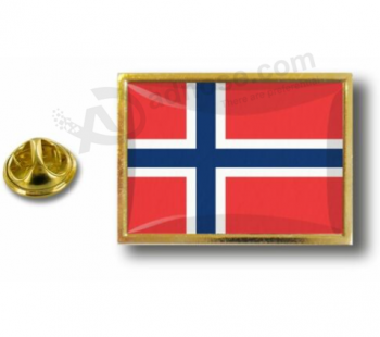 ピンバッジピンバッジピンの金属クリップ付き蝶の旗ノルウェーノルウェー