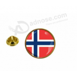 Alfileres Insignia de alfiler Bandera de Noruega Ronda noruega