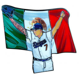Julio Urias Enamel Pin - 2 Inch Lapel Pin - Los Angeles Baseball Mexico Mexican