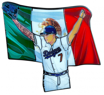 Julio Urias emaille Pin - 2 Inch revers Pin - Los Angeles honkbal Mexico Mexicaanse