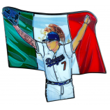 Spilla smaltata Julio Urias - Spilla da 2 pollici - Los Angeles Baseball Messico Messicano