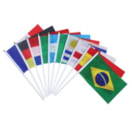 Venta caliente Nación Mundial País Ondeando Rojo Blanco Azul Mano Bandera