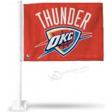 NBA Oklahoma City Thunder - Bandera de coche naranja con mástil incluido
