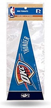 NBA 오클라호마 시티 썬더 플래그 8피스 4인치 x 9인치 클래식 미니 펜넌트 장식 세트