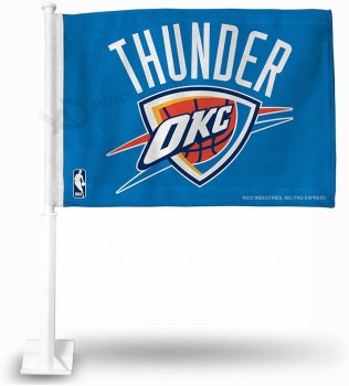 NBA unisex-adult Oklahoma City Thunder Flag Car Flag including Pole