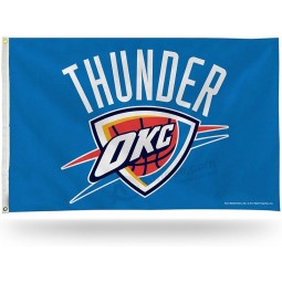 NBA 3 piedi da 5 piedi bandiera a lato singolo bandiera Oklahoma City Thunder Flag con occhielli