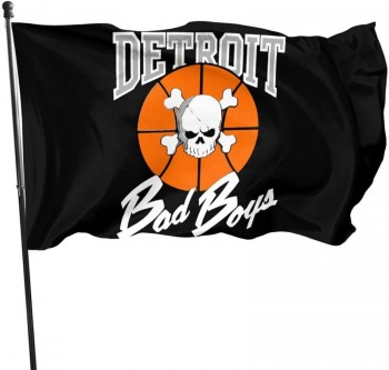 De-Troit PIS-Tons Bad Boys Флаг яркого цвета и устойчив к ультрафиолетовому излучению с латунными люверсами 3 x 5 футов 3x5 '