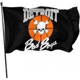 De-Troit PIS-Tons Bad Boys drapeau couleur vive et résistant à la décoloration UV avec œillets en laiton 3 x 5 pieds 3x5'' drapeau