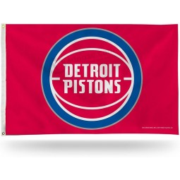 Branchen NBA 3-Fuß x 5 Fuß einseitige Banner Detroit Kolben Flagge mit Ösen