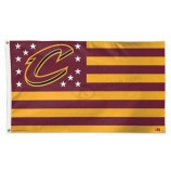 Cleveland Cavaliers WC Stripes Americana Premium 3x5 Drapeau Bannière Basketball