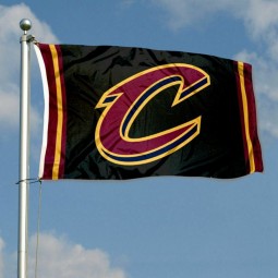 Custom high-end Cleveland Cavaliers Black C Logo Flag