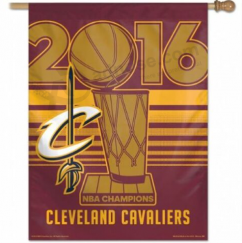 Champions du monde Cleveland Cavaliers Champions du monde Drapeau vertical 27 » x 37 »