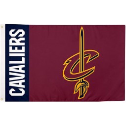 Commercio all'ingrosso personalizzato Cleveland Cavaliers Team NBA National Basketball Association 100% Poliestere Indoor Outdoor 3 piedi x 5 piedi Bandiera