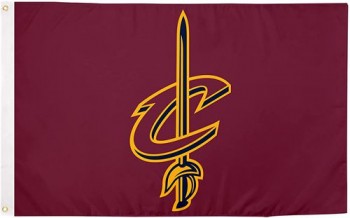 클리블랜드 캐벌리어스 팀 NBA 국가 농구 협회 100% 폴리에스터 실내외 3피트 x 5피트 플래그