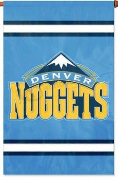 Denver Nuggets Premium 2 caras 28x44 Aplique Bordado Bandera Bandera Baloncesto