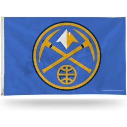 Rico Industries NBA 3-Foot by 5-Foot Single Sided Banner Flag with Grommets, Denver Nuggets