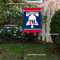 Philadelphia 76ers Hardwood Retro Classics Bandiera da giardino e supporto da giardino inclusi