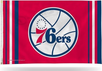 Philadelphia 76ers bandiera striscione 3x5 logo retrò design premium casa all'aperto basket