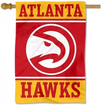 Wholesale custom high quality Atlanta Hawks Double Sided House Banner Flag