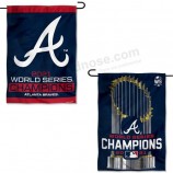 Bandera de jardín de doble cara de los Bravos de Atlanta 2021 campeones de la Serie Mundial