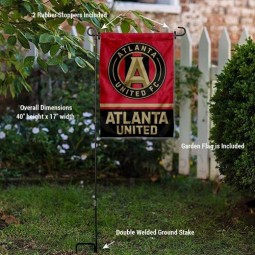 Atlanta United Football Club Garden Flag with Stand Pole Holder