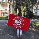 Atlanta Hawks Team NBA National Basketball Association 100% Polyester Indoor Outdoor 3 feet x 5 feet Flag
